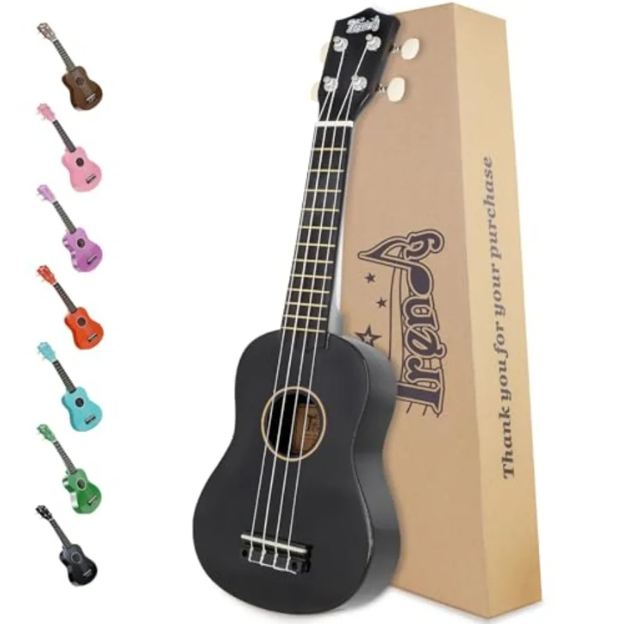 

Укулеле Soprano Saint Patrick's Day для начинающих, 21-дюймовое гавайское деревянное укулеле для взрослых и студентов, четырехструнная гитара