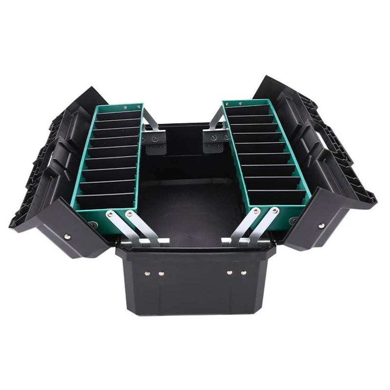 Folding Tool Case Scalable Portable Toolbox Double Layer Handheld Tools Storage Box Multifunctional Tough Build Large Toolboxes