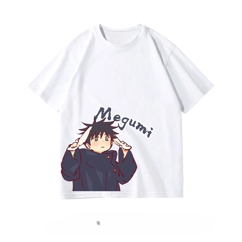 

Jujutsu Kaisen Fushiguro Megumi‌ Summer Cartoon Anime T Shirt Tees Men's Women Cotton Harajuku‌ Streetwear Couple Short Sleeve
