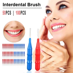 50/100Pcs Soft Dental Oral Brushes Clean Brushes Between Interdental Teeth Care Tool Floss Interdental Brushes For Oral Care