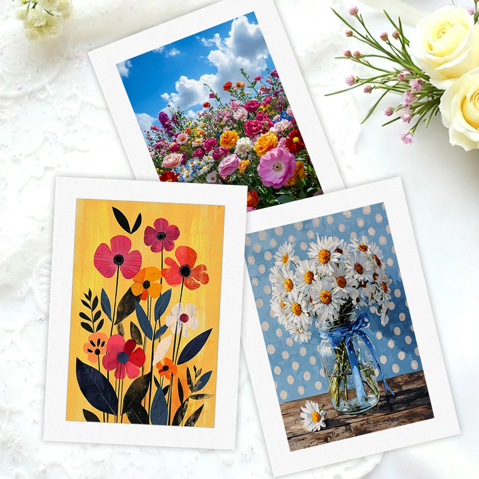

SDOYUNO Simple Painting By Numbers For Beginner Picture Drawing 20X30cm Picture Drawing Flowers Draw Canvas Set Home Decoration