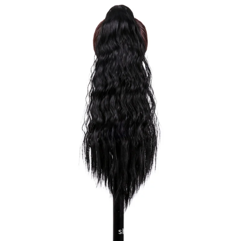 New Hot-Selling European and American Style Clip-In Wig for Women, Curly Hair, Fluffy Natural Curl, Black Cornrow Wig view 4
