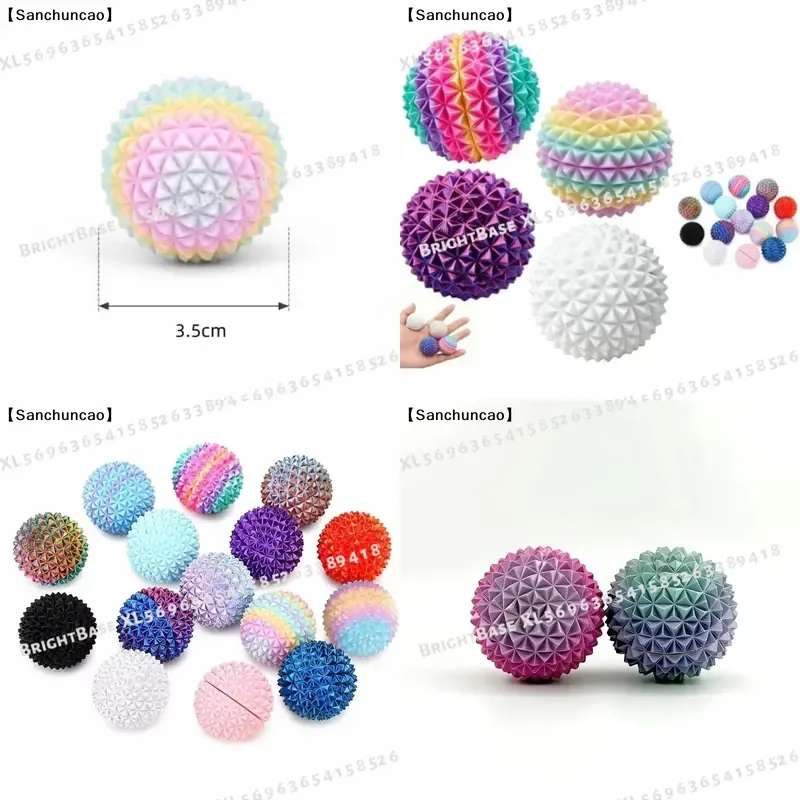 1Pcs 3D Printed Multi Thorn Sphere Ball for Stress Relief Tactile Sensory Tool Sharp Spiky Massager for Hand Foot
