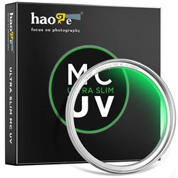 Haoge 49mm MC UV Lens Protection Filter for fuji X100VI x100f X100V X100S X100T Camera Lens Silver