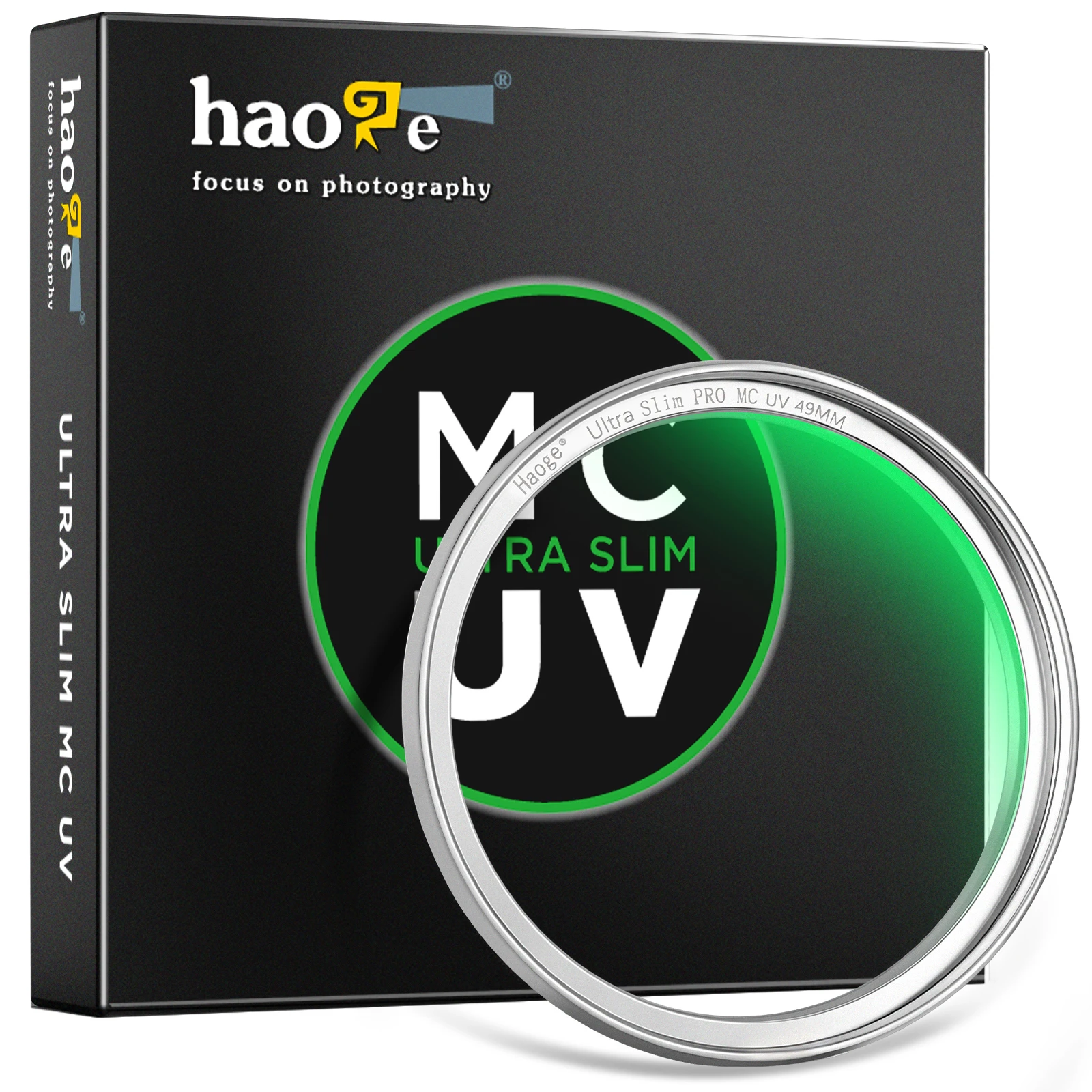 Haoge 49mm MC UV Lens Protection Filter for Fuji X100VI X100F X100V X100S X100T Camera Lens Silver