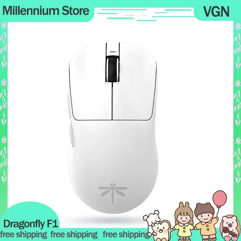 Imagem -02 - Vgn Dragonfly Mouse sem Fio f1 Moba Pro Max Gamer Leve Modo 2.4g Tipo-c Mouse para Jogos Bateria Longa Ratos Presentes