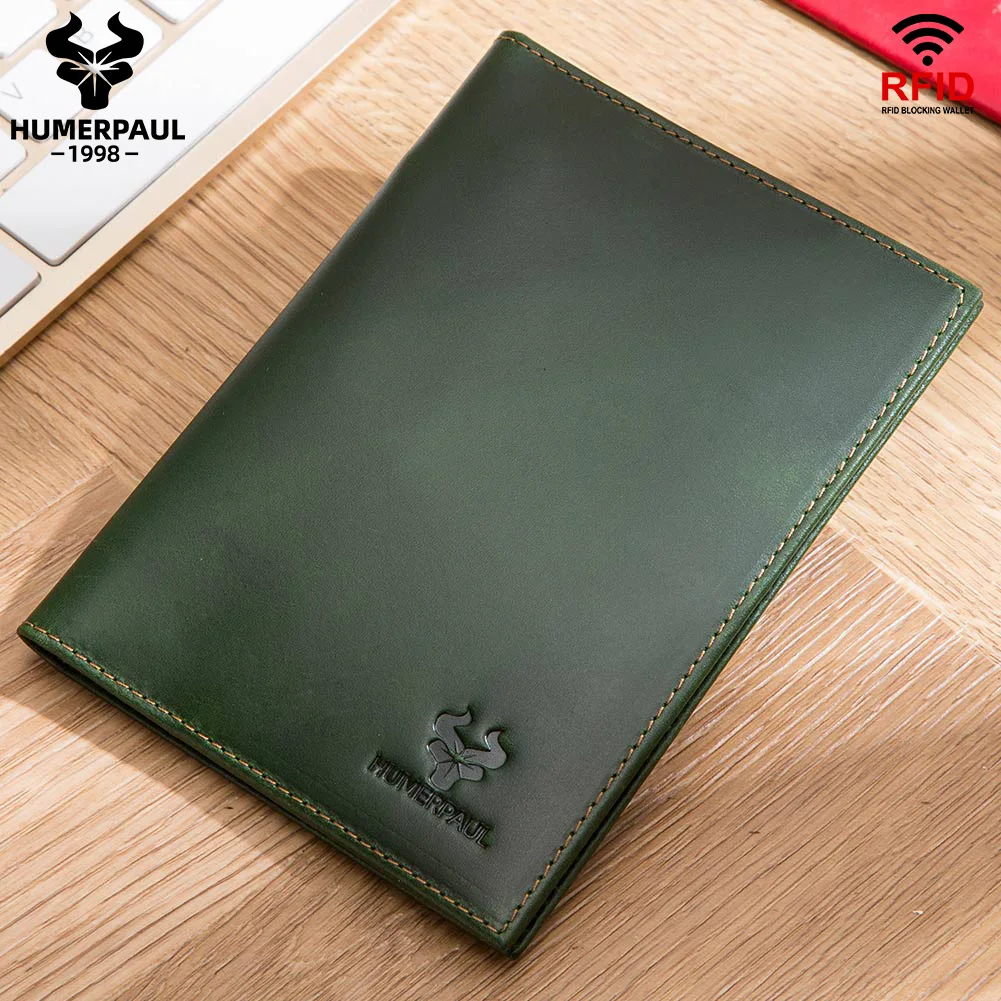 

Full Grain Leather Passport AirTag Wallet Personalized Passport Travel Organizer Card Document Cover RFID Blocking Card Holder