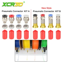 XCR-caja secadora de filamentos para impresora 3D, conector neumático con tuerca para filamentos PLA ABS, tubo de PTFE de 2,5x4mm, accesorios para impresora 3D