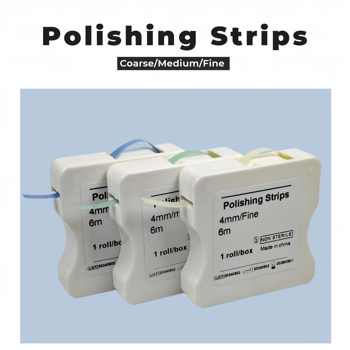 

1Roll Dental Polishing Strip with Saw 4mm Resin Abrasive Polyester Strip for Interproximal Shaping Whitening