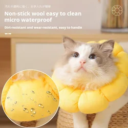 Sunflower Elizabeth Circle Pet Collar Cat Anti-Shedding, Neutering Anti-Licking Head Cover