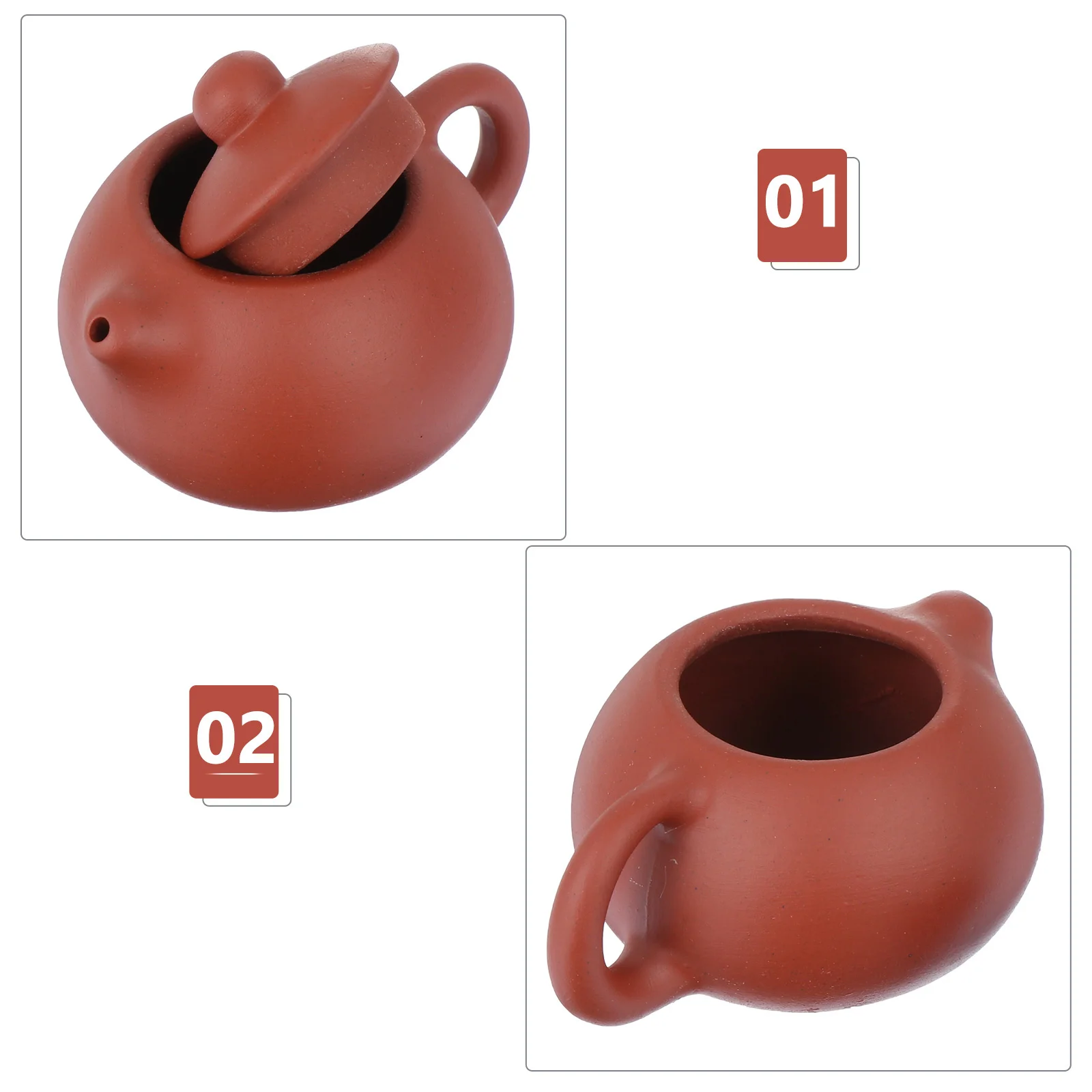 

1Pcs Mini Tea Pot Ceramic Handmade Retro Style Heat-Resistant Kettle for Home Office Decor Desktop Adornment Elegant Drinkware