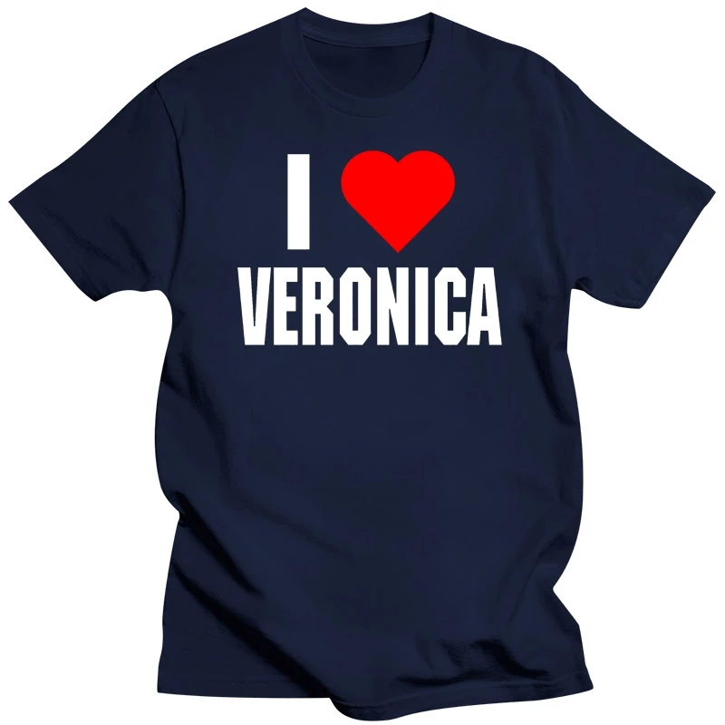 i love veronica t shirt create tee shirt Round Collar Normal Anti-Wrinkle Basic Spring Formal shirt