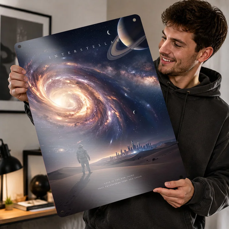 Astronaut Printed Posters Personalized Metal Sign Orbital Discovery Tribute Wall Art For Space Room Office Or Astronomer Gift