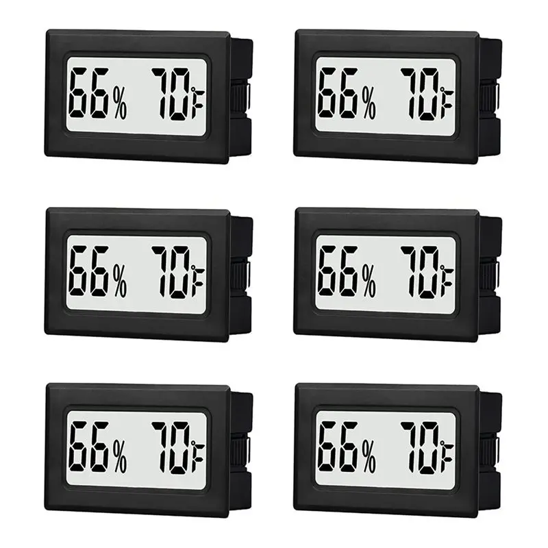 ABWZ-Indoor Thermometer Digital Thermometer With Temp Humidity Sensor Monitor Fahrenheit (℉) For Jars,Humidor,Home