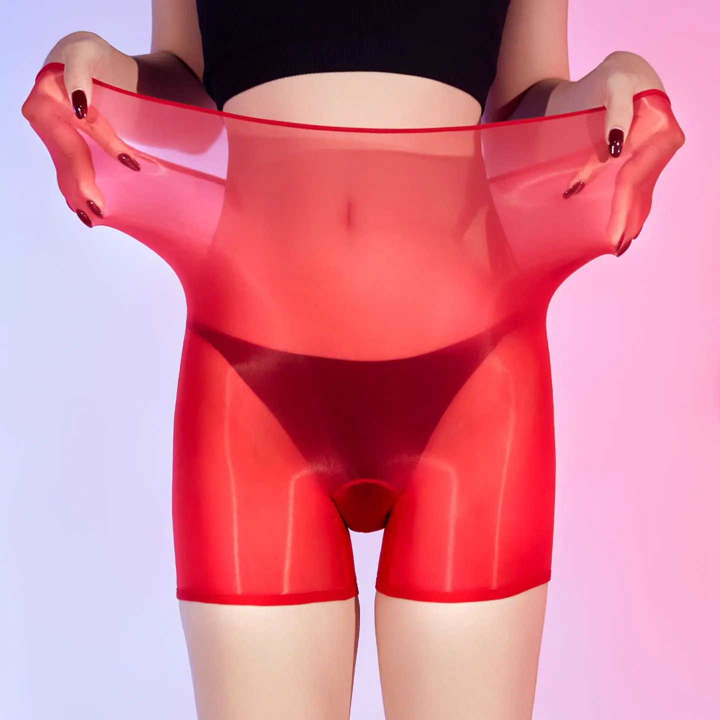 Elastic 5D Women's Boxer Panties Sexy Shiny Smooth Safety Shorts High Waist Lingerie Woman Underwear Ultrathin Breathable