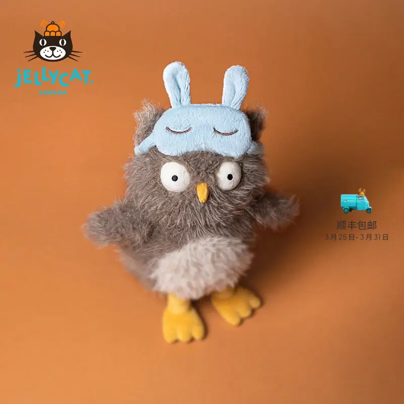 

UK Jellycat Audrey the Slumbering Owl Plush Toy, Comfort Doll, Stuffed Animal, Birthday Gift
