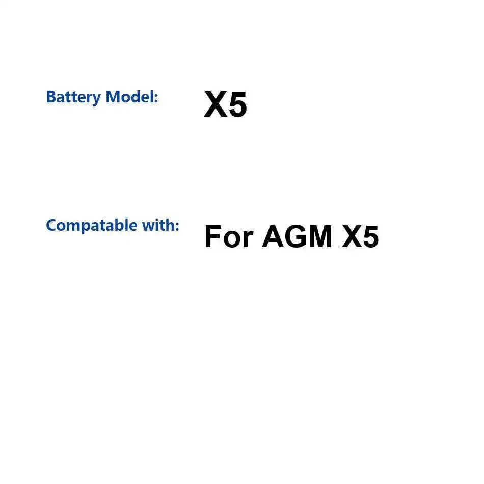 

Good Low-Temperature Performance For Agm X5 Mobile Phone 5600Mah Premium Replacement Battery