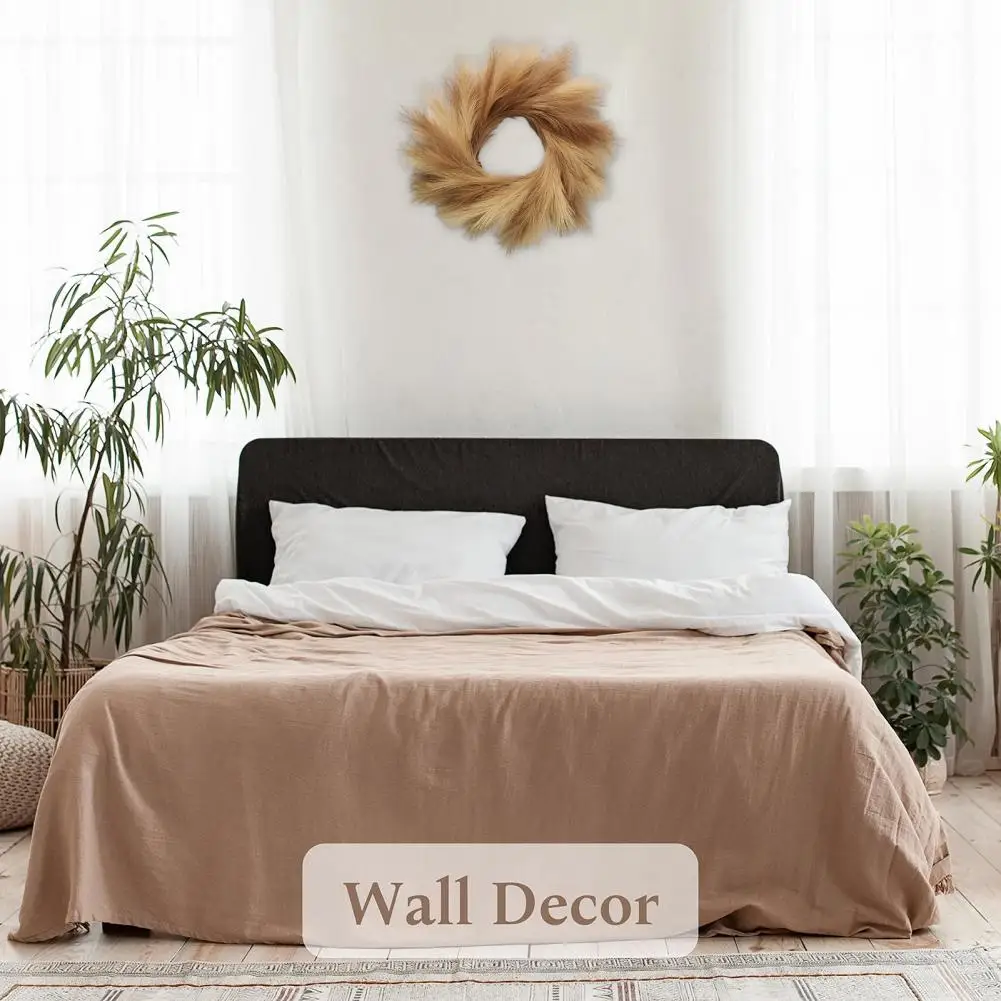 

Wall Hanging Wreath Artificial Wreath Realistic Non-wither Pampas Grass Wreath Garland for Farmhouse Diy Arrangements Home Decor