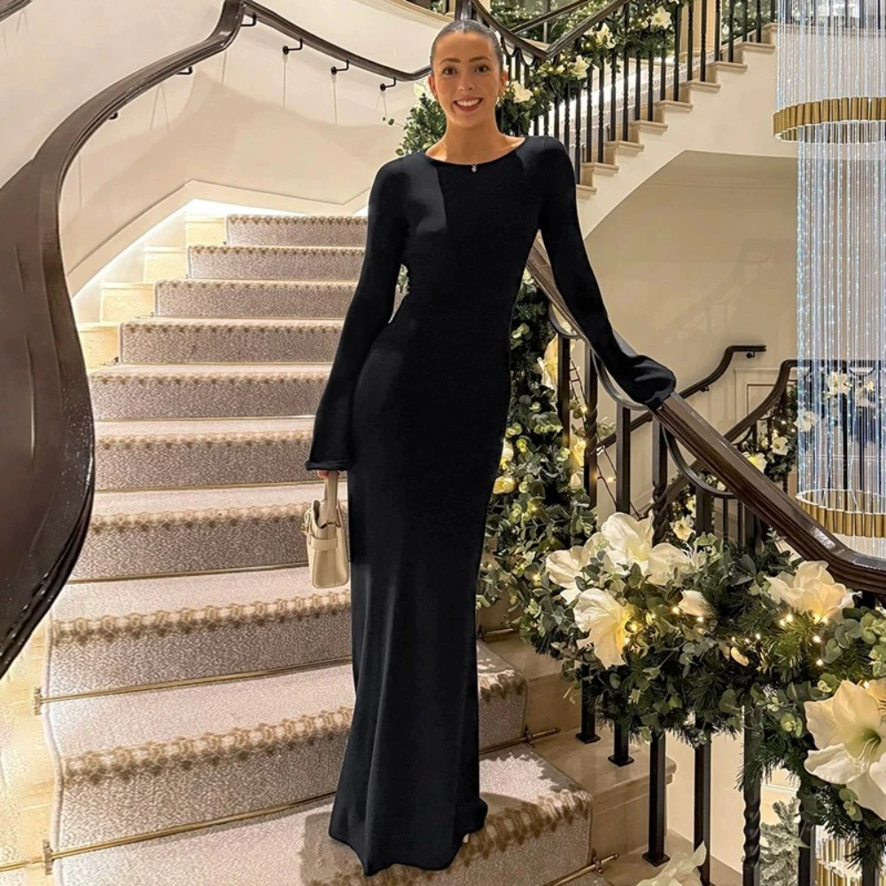 2025Sexy vestido largo ajustado sin tirantes para mujer con hombros descubiertos y espalda descubierta vestido veraniego liso verano playa Y2K ropa elegante temperam