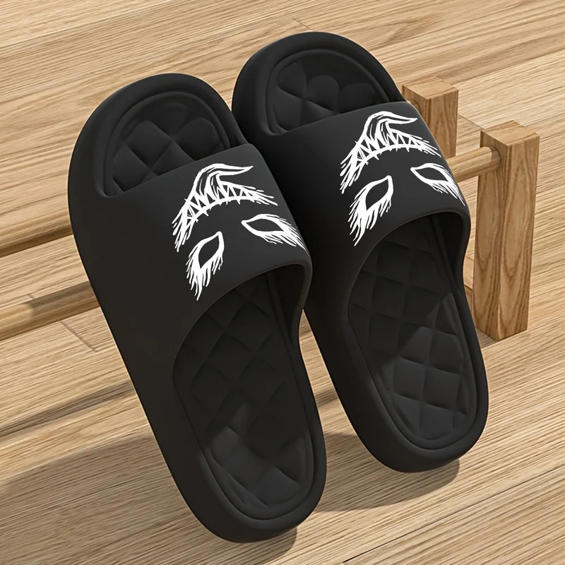 Summer Unisex Casual Footwear Graphic Print Slippers Thick Sole Beach Sandals School Student Daily Slides