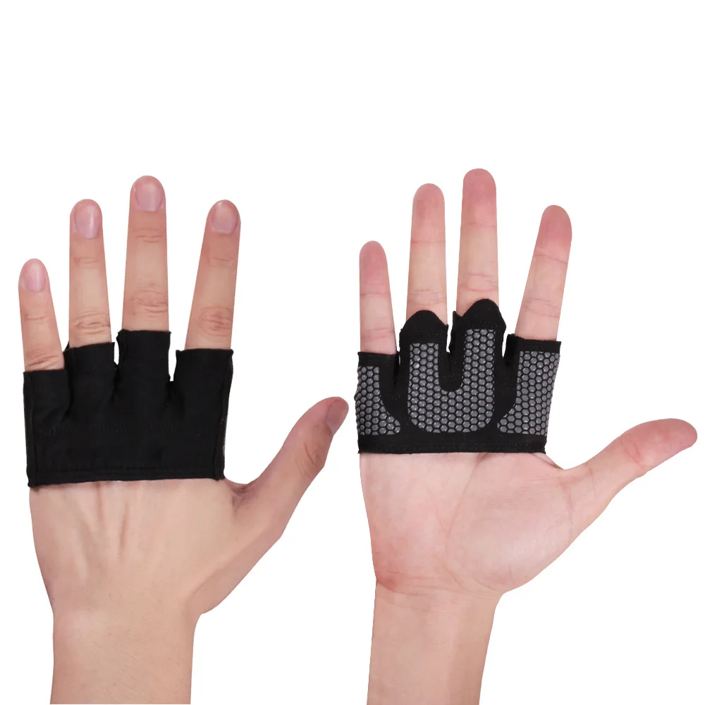 Gym Fitness Half Finger Gloves Men Women Anti-Slip Silicone Workout Glove Pull Up Power Weight Lifting Grips Hand Plam Protector