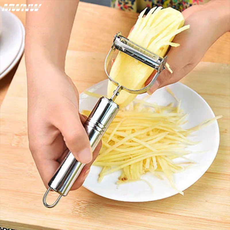 Kitchen Vegetable Peeler Stainless Steel Melon Planer Double-Head Peeler Household Multiple-Function Fruit And Vegetable Peeler