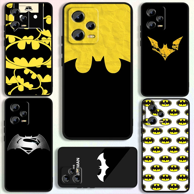 Cool Marvel B-Batmans Fashion For Xiaomi Redmi Note 13 12R 12 12S Turbo 11 11T 11S 10 10S Pro Plus 5G Black TPU Phone Case