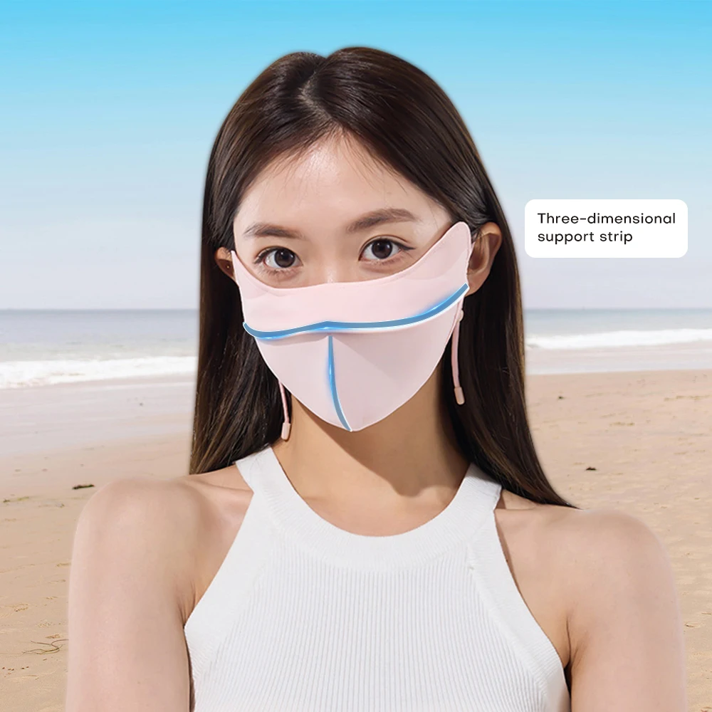 OhSunny قناع الأشعة فوق البنفسجية واقية من الشمس نصف غطاء الوجه الصيف تنفس أقنعة ركوب الدراجات في الهواء الطلق UPF50 + المضادة للأشعة فوق البنفسجية كتلة الشمس