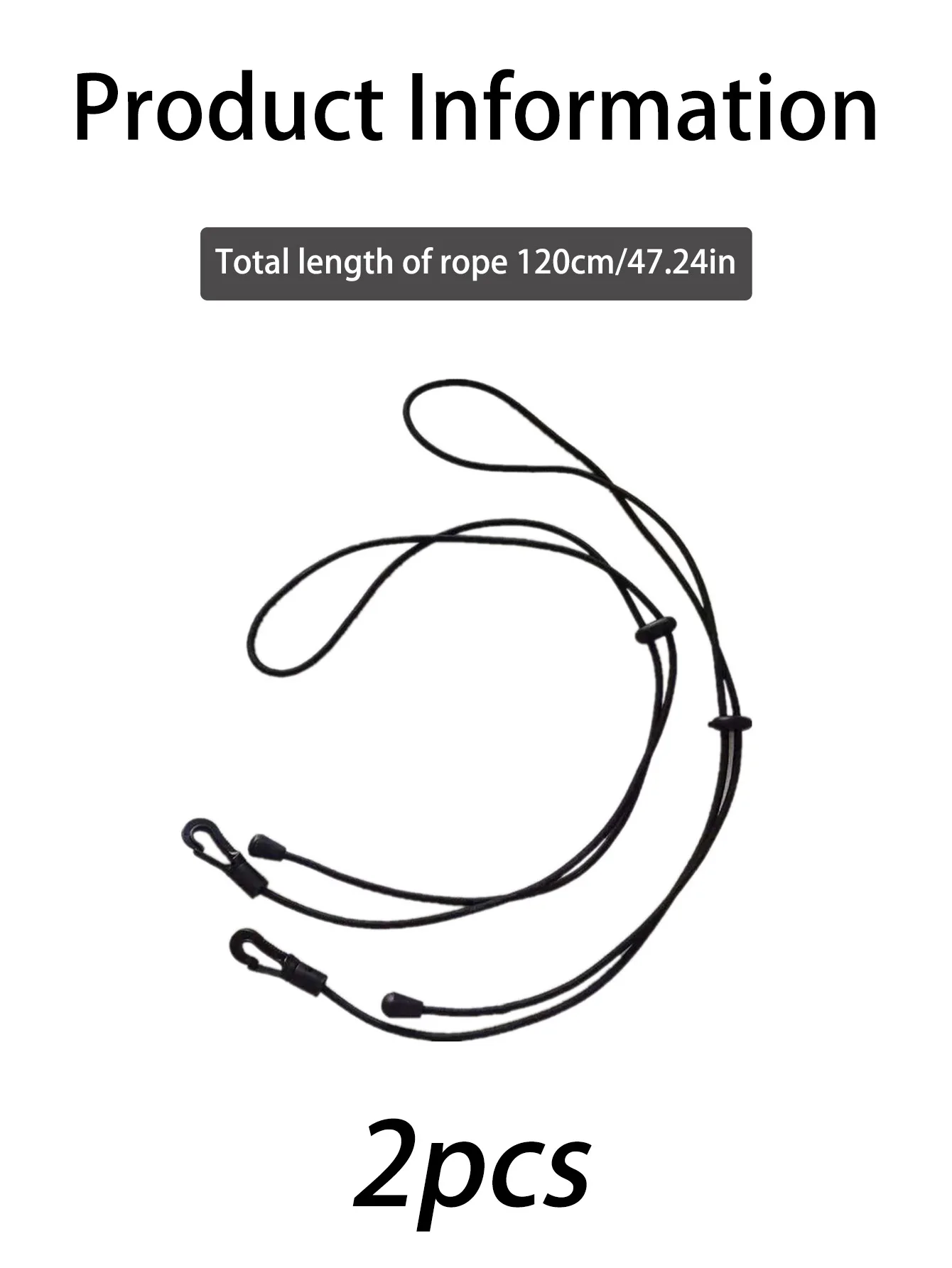 Accesorios para Kayak, cuerda antipérdida para remo, adecuada para cañas de pescar, cuerda para atar remo, cuerda elástica de fijación para tabla de surf, 2 uds.
