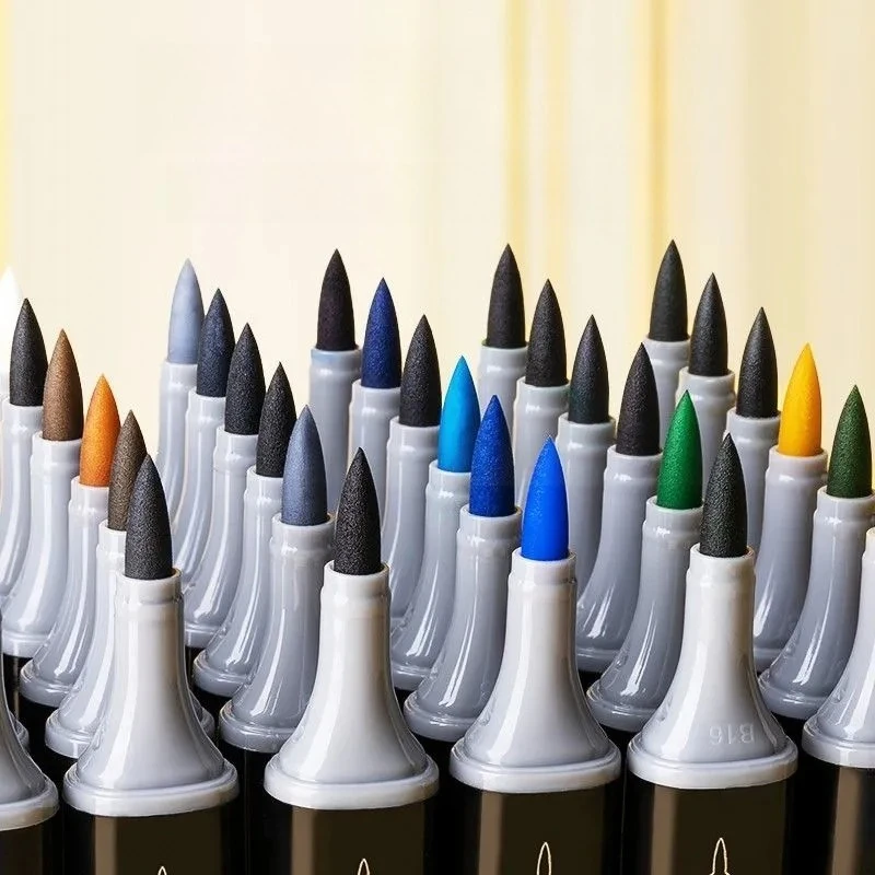 

Double head oil marker set, 36, 48, 60, 72, 120, 240 color soft head full set of painting pens