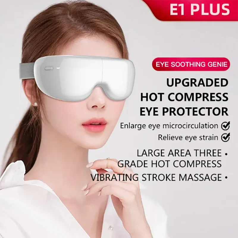 Ohio eur intelligent pour les yeux, compresse chaude vibrante, airbag, massage de la fatigue oculaire, amélioration du sommeil, relaxation, anti-sac oculaire, Bluetooth