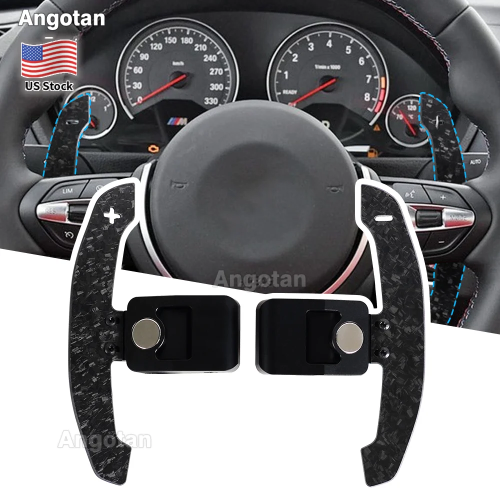 مزورة ألياف الكربون المغناطيسي مجداف شيفتر لسيارات Bmw F G سلسلة M3 F30 F36 F80 F90 I8 G80 G87 G30 عجلة القيادة مجداف تمديد