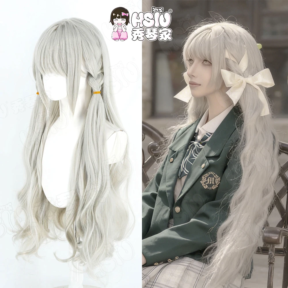 

Sakurai Miyo Cosplay Wig HSIU 90Cm silver gray long hair Synthetic Wig+Wig cap GAME Blue Archive Sakurai Miyo cosplay