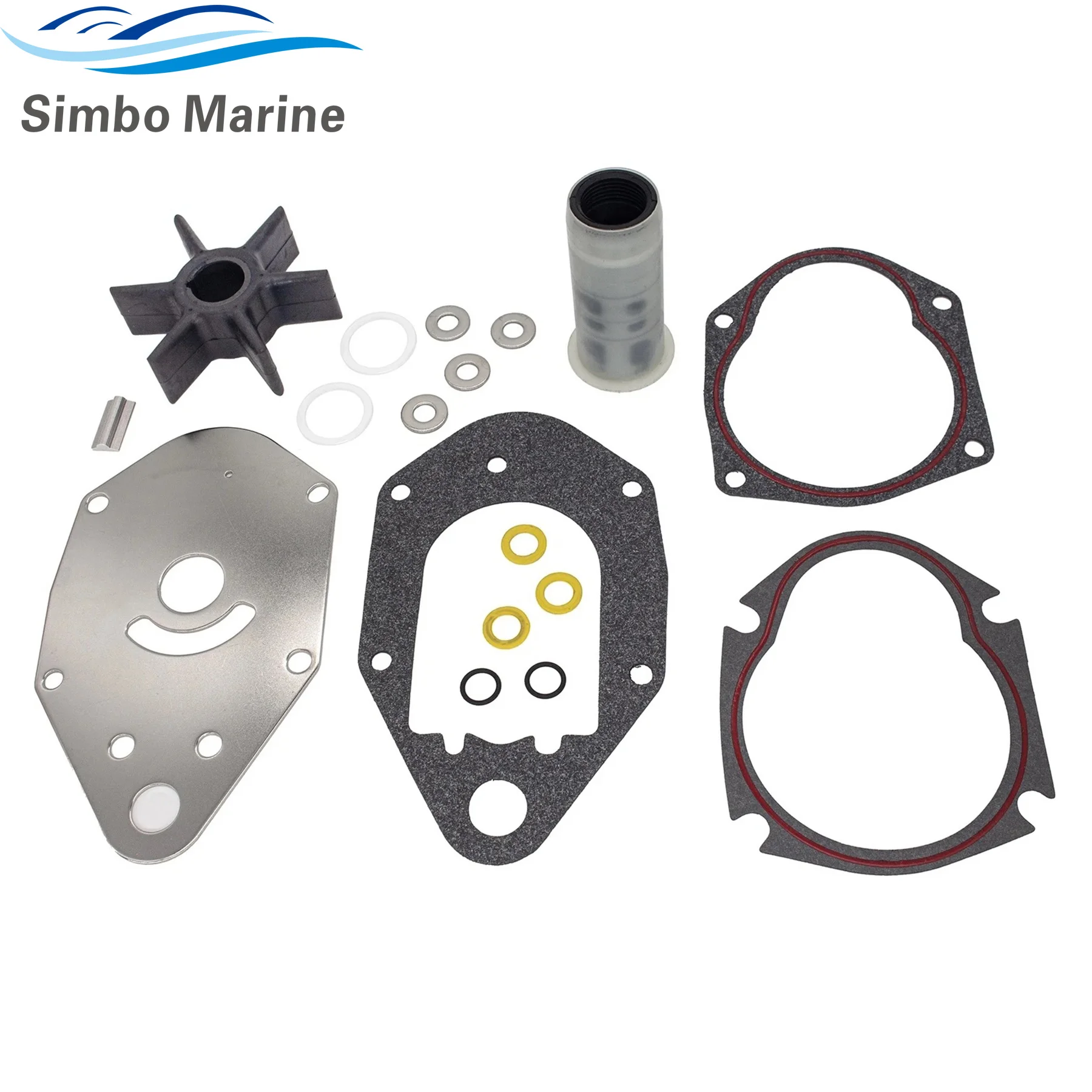 Fits for Mercury Marine 3 Cyl 45 50 55 60 HP Outboard Engines Water Pump Impeller Service Kit 47-19453Q2 47-19453T3 47-19453T2