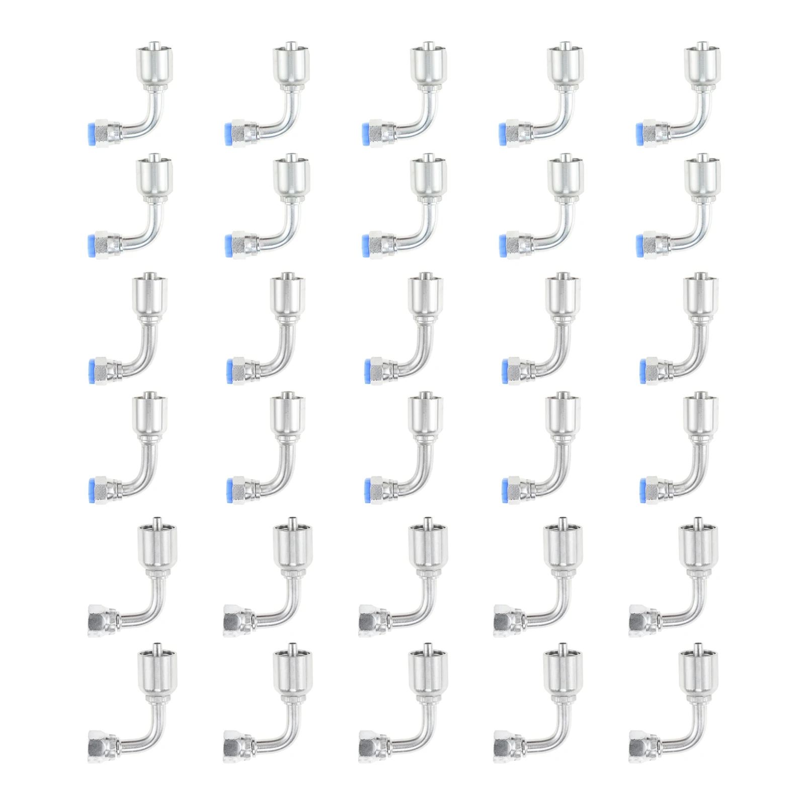 10 PCS Carbon Steel 90° Hydraulic Hose Fittings for 1/2