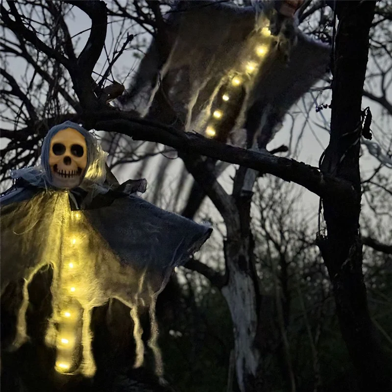 ABHU Хэллоуин висит призрак забавные украшения сада огни открытый макет сцены призрак череп