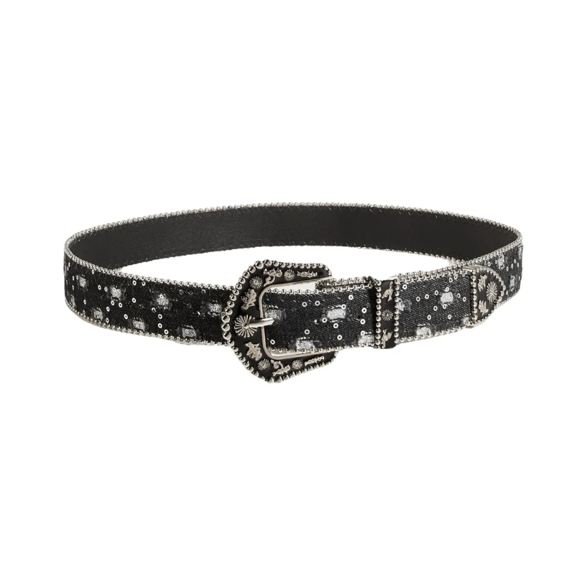 

Hot Girl Sequins Waist Belt for Street Dance Jean Casual Wear Trendy Sequins
