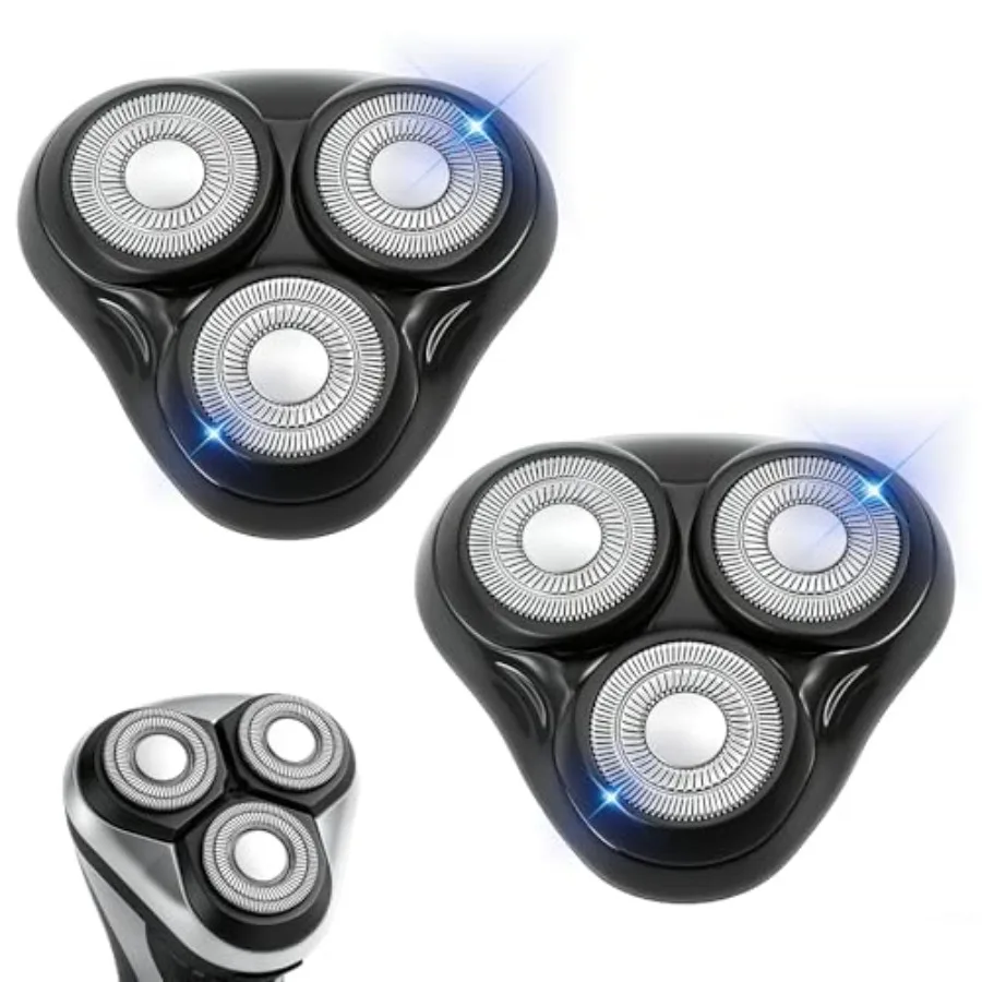 

2PACK Black Universal Rotary Replacement Shaver Head, Compatible with Remington Shaver Series, for R3, R4, R5, R6, R7, R8, SP-3