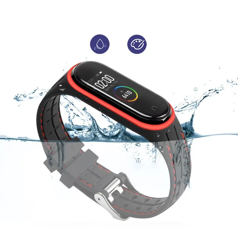 Strap for Mi Band 7 6 5 4 3 Watchband Sport Silicone Smartwatch Bracelet for Xiaomi Mi Band 6 4 7 5 Strap Accessories Wristband