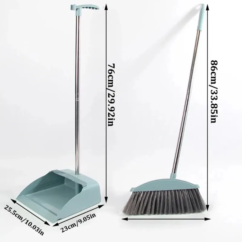 Thickened Broom Set Household Broom And Dustpan Combination Broom And Dustpan 2 Piece Set Hairless Broom With Long Handle