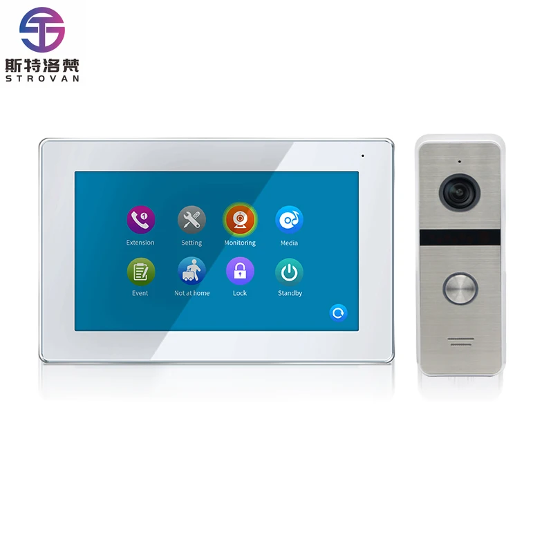 10-Inch Touch Screen FHD 1080P Video Doorphone With Motion Detection Wired Connectivity Waterproof Features Outdoor Villa Use