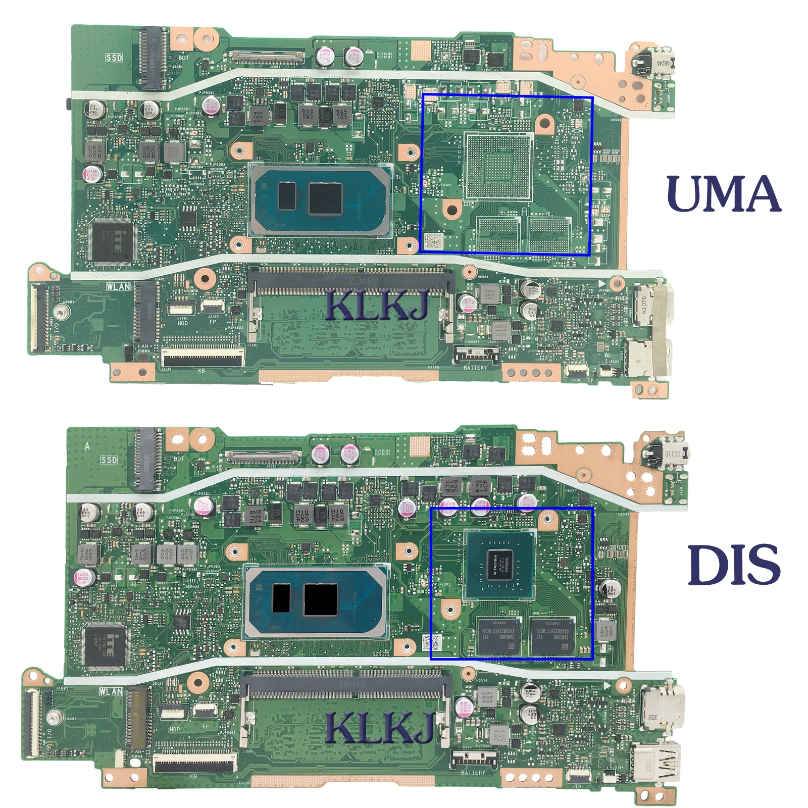 X515JA 메인보드, X415JA X515JF ASUS X515JAB X515JP V5200JA F515J 노트북 마더보드 W/i3 i5 i7-10th Gen 4GB/8GB RAM UMA/V2G