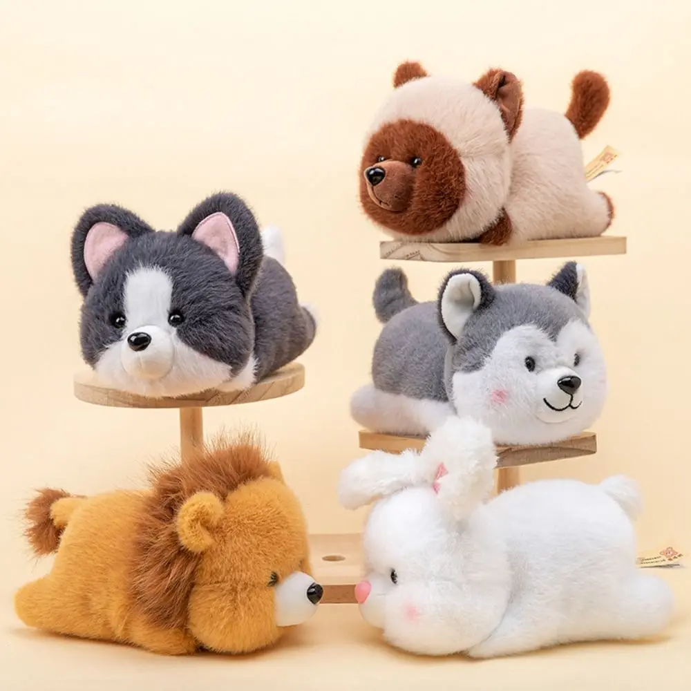 

Kawaii Little rabbit Raccoon Doll Clip Husky Fluffy Panda Plush Toy Soft Cartoon Deer Plush Doll Kids Gifts