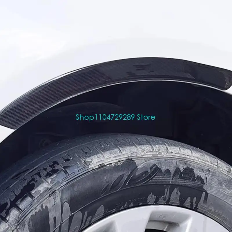 D8KE Pack of 4 Wheel Eyebrow Accent Trim Set Carbon Look Exterior Cover for Vehicle view 2