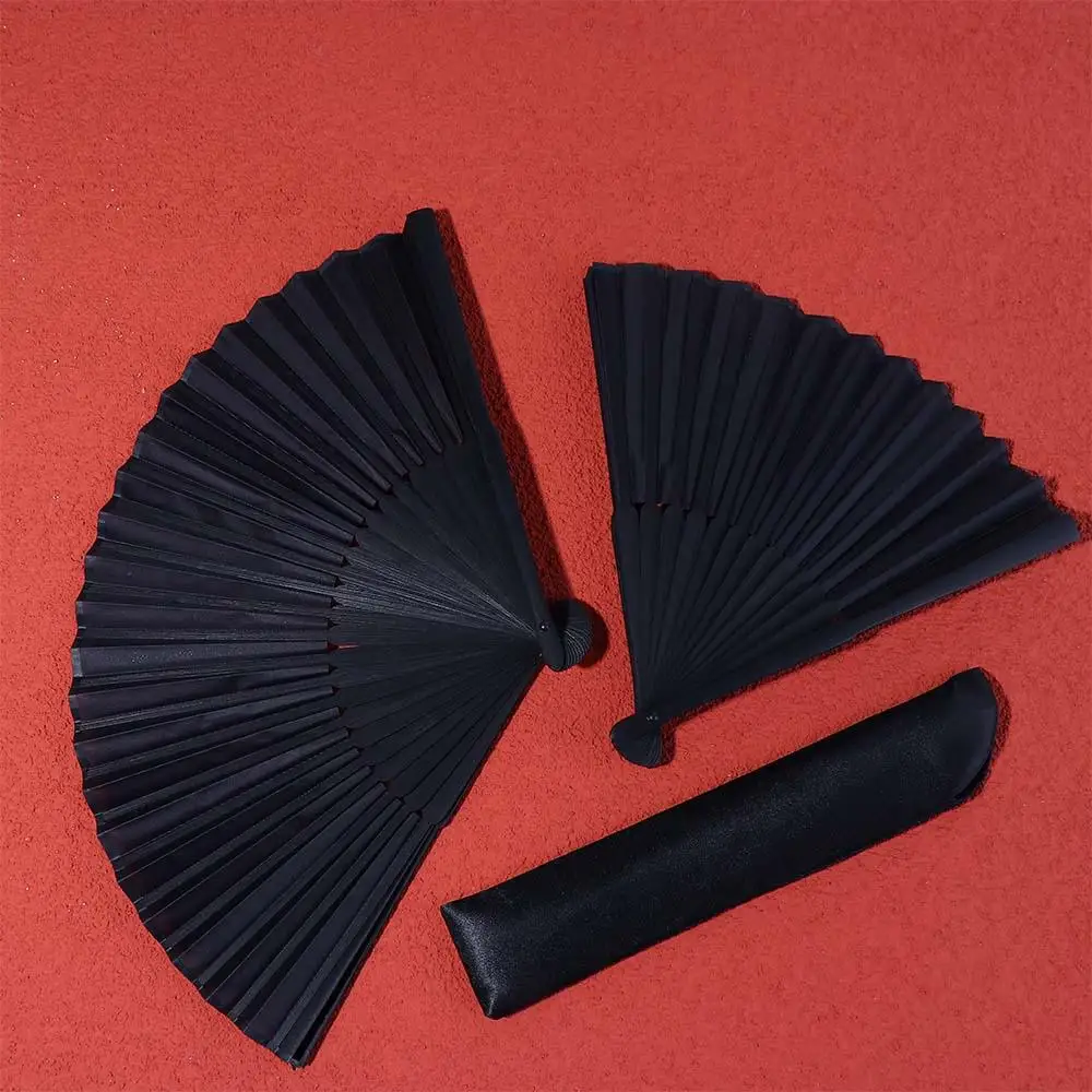 Handmade Elegant Fan Crafts Summer Gift Home Decoration Dance Folding Fans Hand Fan Handle Hand Fan Photo Prop Tool