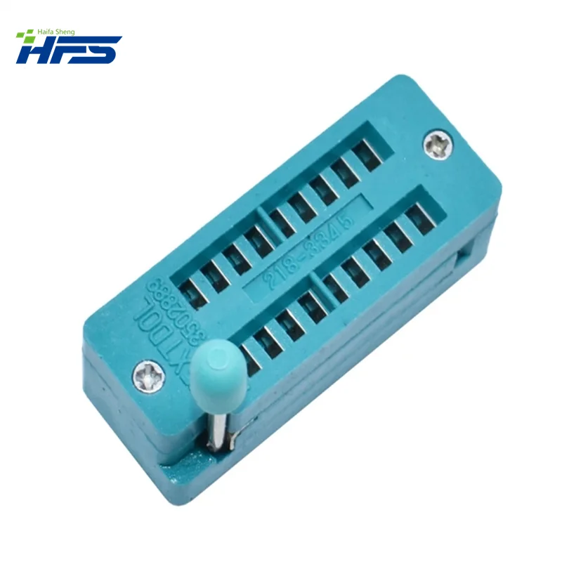 녹색 DIP 범용 ZIF IC 소켓 테스트 솔더 타입 IC 잠금 시트, 14, 16, 18, 20, 24, 28, 32, 40 P 핀, 2.54mm, 로트당 1 개