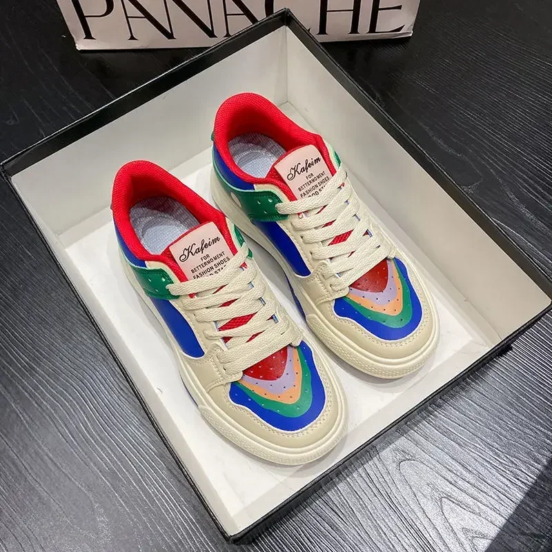 Hot Sales Mandarin Duck Shoes Burst  Rainbow 2024 Autumn New Fashion Network Red Casual Women's Shoes Sneakers Women