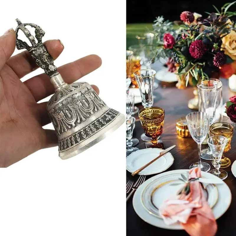 Meditation Bell And Dorje Set Handmade Dharma Objects Bell Hand Meditation Bell campane di preghiera Dorje Dharma Objects Bell Home