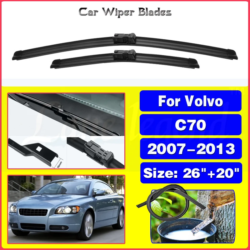 

For Volvo C70 2007-2013 Car Accessories Front Windscreen Wiper Blade Brushes Wipers 2013 2012 2011 2010 2009 2008 2007 26''+20''