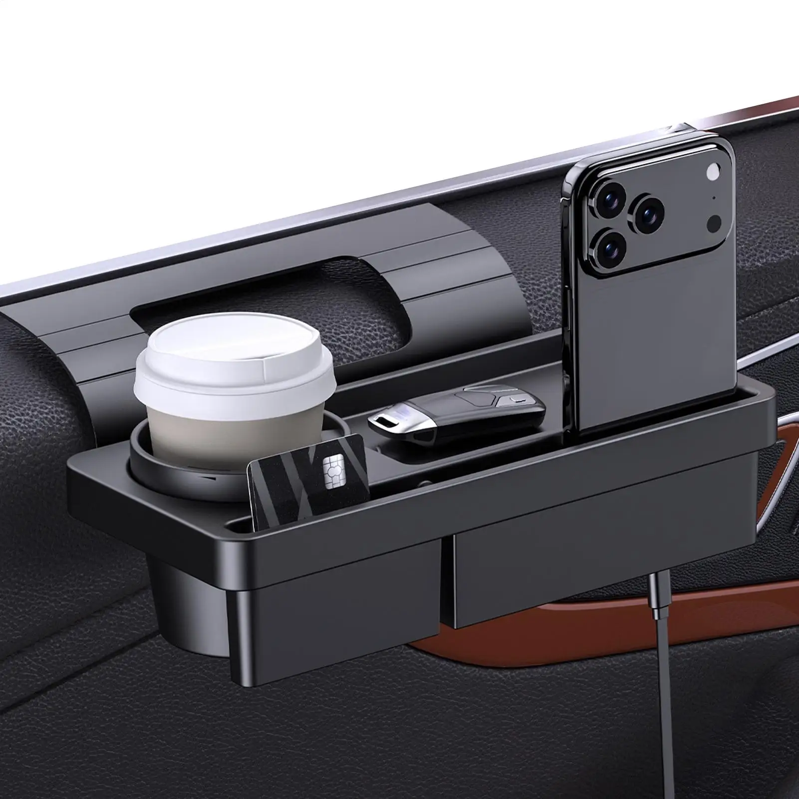 

Car Door Cup Holder Car Window/Door Side Item Holder Phone Bottle Beverage Drink Storage Box for Door Window Truck SUV